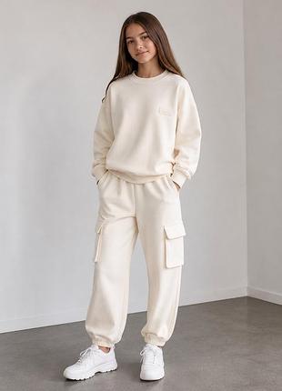 Костюм штани карго світшот zara