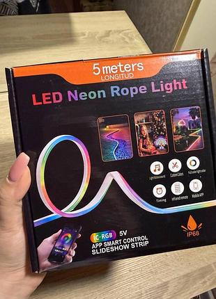 Светодиодная неоновая лента led neon rope light (ic-rgb, 5v)