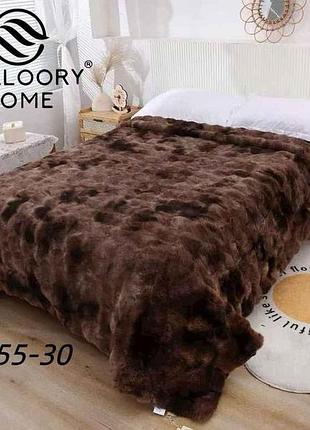 Плед 200*230 шиншилла арт.7855 коричневый тм mallory home