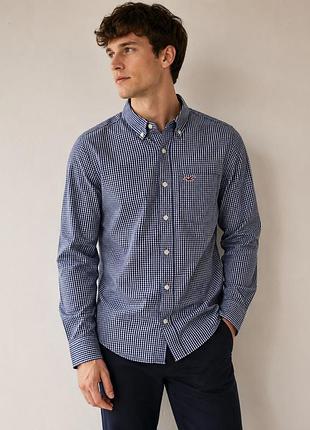 Hollister чоловіча сорочка з довгим рукавом в клітинку, розмір s