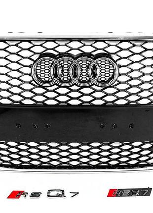 Передняя решетка rsq-style (черная с хромом) для ауди q7 2005-2015 гг