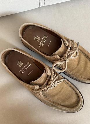 Оригінальні brunello cucinelli замшеві дербі мокасини made in italy 44