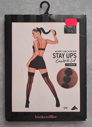 Чулки черные, s/m, hunkemoller, 15 den