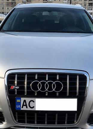 Передняя решетка радиатора s-style (черная с хромом) для ауди a6 c6 2004-2011 гг