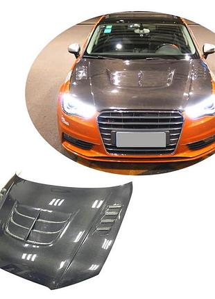 Капот v1 (для sedan 2012-2016, карбон) для ауди a3 рр