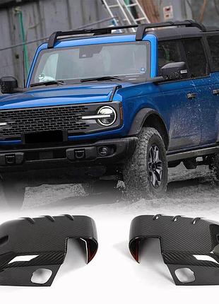 Накладки на дзеркала (карбон) для ford bronco 2021- рр