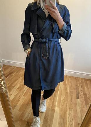 Джинсовый плащ zara 5