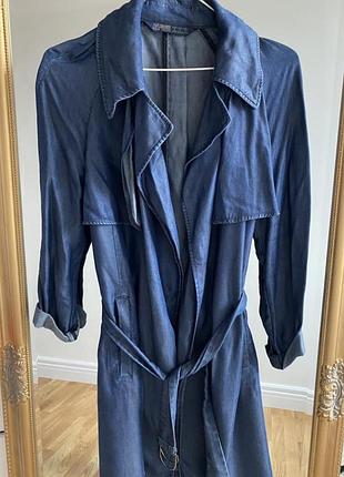 Джинсовый плащ zara 4