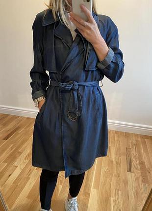 Джинсовый плащ zara 3