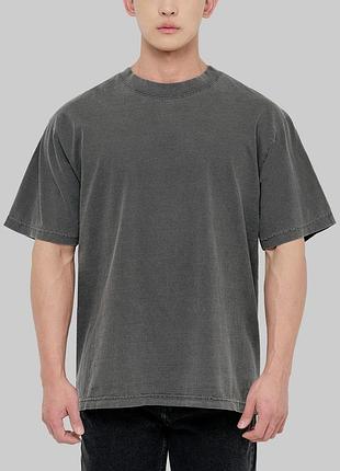 Однотонная футболка оверсайз с коротким рукавом, крашеная готовым изделием shaka wear