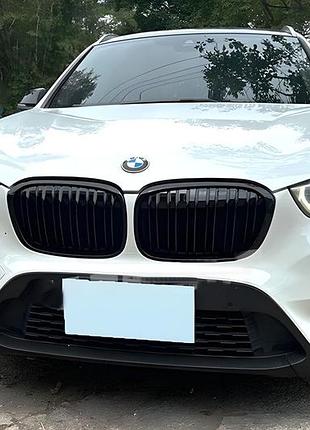 Ноздри m-look (2015-2019, черный глянец) для bmw x1 f48