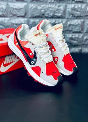 Nike підліткові кросівки 36–41 —стильні жіночі/чоловічі легкі та комфортні | хіт продажу червоно сірі 36-41 для мальчіков і дівчат  молодіжні женские
