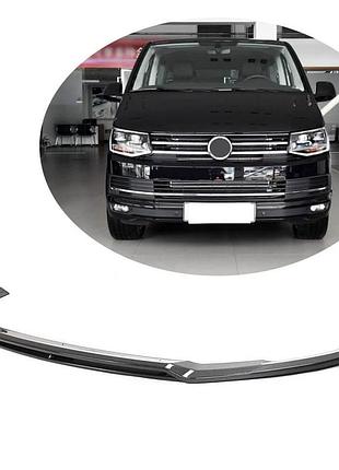 Накладка на передній бампер lip (для 2015-2019, карбон) для volkswagen t6 рр