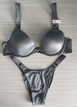 Комплект білизни victoria’s secret бюстгальтер 34b (75б), трусики бразиліана розмір s. very sexy. вікторія сікрет