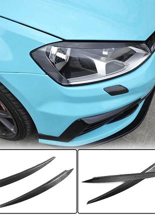 Вії на фари (карбон) для volkswagen golf 7/e-golf 2012-2020 рр