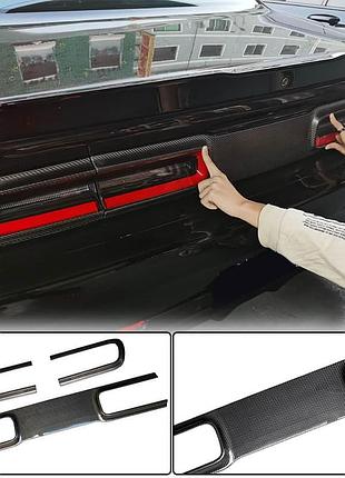 Накладка на крышку багажника (2015-2023, карбон) для dodge challenger