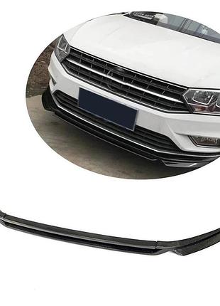 Накладка на передній бампер lip (для base 2017-2020, карбон) для volkswagen golf 7/e-golf рр