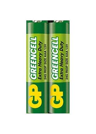 Батарейка солевая r03/aaa greencell 1.5v 24g-s2 2шт (спайка) тм greencell