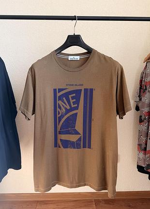 Футболка stone island cotton tee mosaic four fresh collection