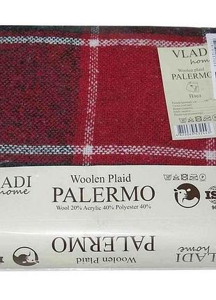 Плед 140*200 palermo 07/sofa бел-крас-черв тм vladi