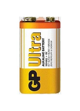 Батарейка щелочная 6lf22 ultra alkaline 9.0v 1604au-2 1шт (блистер) тм gp