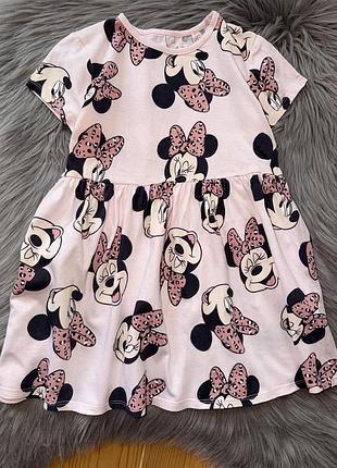 Ідеальна бавовняна сукня з minnie mouse на дівчинку 4/5р george