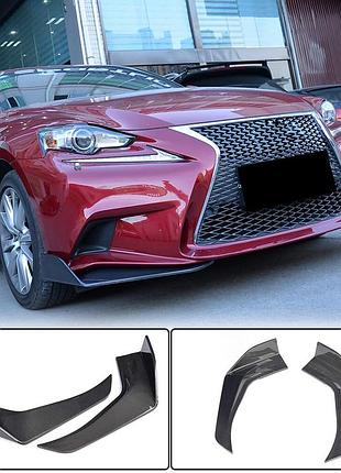 Накладки на передній бампер flap (для f-sport 2013-2016, карбон) для lexus is 2013- рр