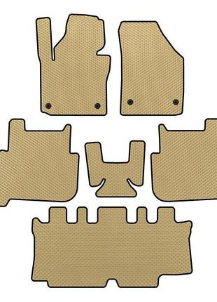 Килимки eva (3 ряди, 2006-2010, 7-ми місний, бежевий) для volkswagen touran рр