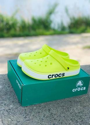 Crocs жіночі зелені — трендові сабо | для дівчат та жінок | літній хіт молодіжні сланці модні шльопанці 35-41 універсальні для пляжу кроксы