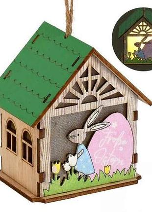 Лампа-фонарь с подсветкой easter bunny house r33820 тм stenson