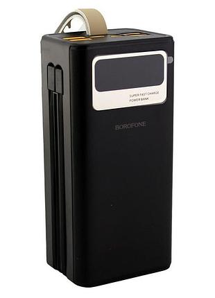 Портативное зарядное устройство power bank borofone dbt35a 40000mah со встроенными кабелями top shop ua_