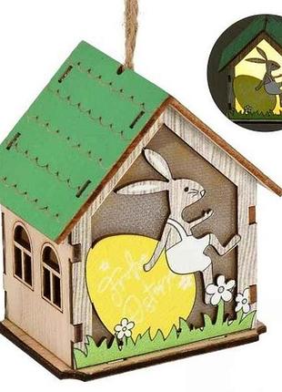 Лампа фонарь с подсветкой easter bunny house 8см r33819 тм stenson