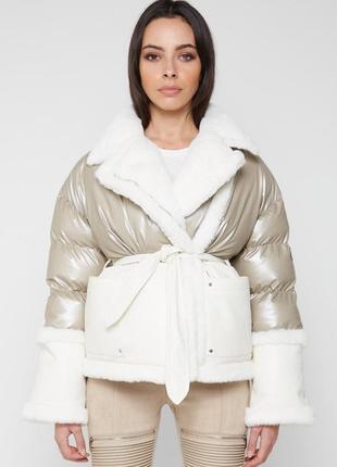 Maniere de voir пуховик оверсайз тренд з хутром