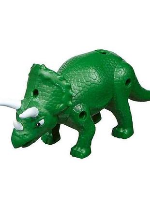 Набір ігровий машинка та динозавр triceratops green 20074 тм road rippers