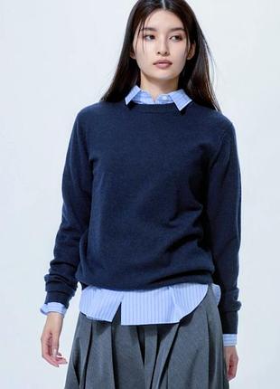 Шерстяной тонкий джемпер uniqlo (100% шерсть)