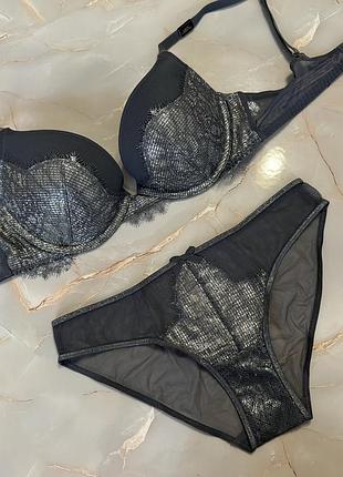 Комплект люкс серії dream angels victoria's secret бюстгальтер 34б 75б пуш ап трусики c