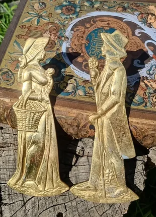 Вінтажні фігурки, настінні панно, таблички для дверей (туалетний кімнати) wc, кавалер і дама.