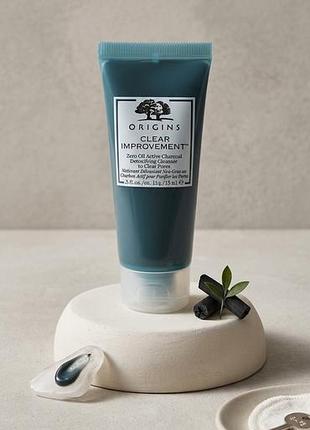 Очищувальний гель із вугіллям origins clear improvement active charcoal cleanser, 15 мл