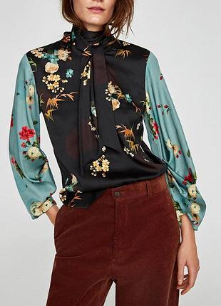 Блуза zara в азиатском стиле