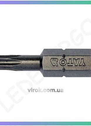 Викруткова насадка yato torx t20 x 25 мм hex 1/4 для ремонту електроніки 10 шт насадки для викрутки