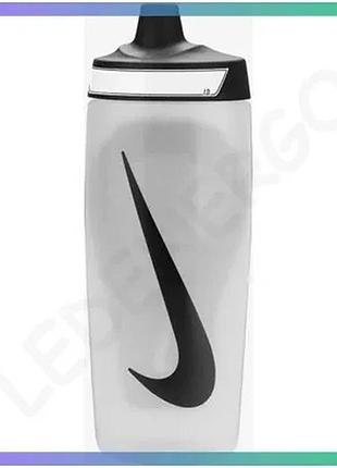 Пляшка nike refuel bottle grip 532 мл белая черная для спорта и активного отдыха sku_n.100.9955.173.18