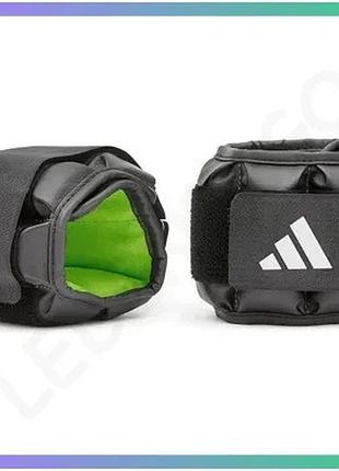 Обважнювачі для щиколотки adidas performance ankle 1.5 кг чорний зелений для бігу та фітнесу sku_adwt-12632