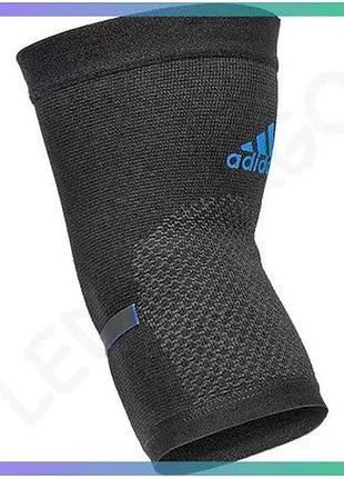 Фиксатор локтя adidas performance elbow support черный синий унисекс s для поддержки мышц во время тре sku_adsu-13331bl