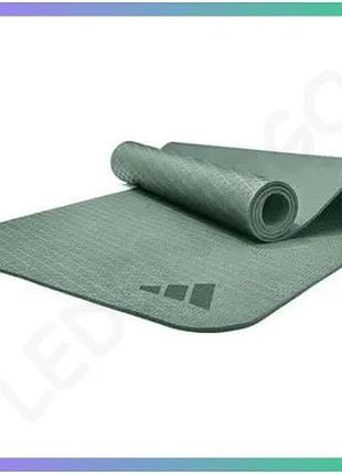 Килимок для йоги adidas yoga mat зелений 183 см 61 см 6 мм антиковзкий для фітнесу та йоги sku_adyg-10002li