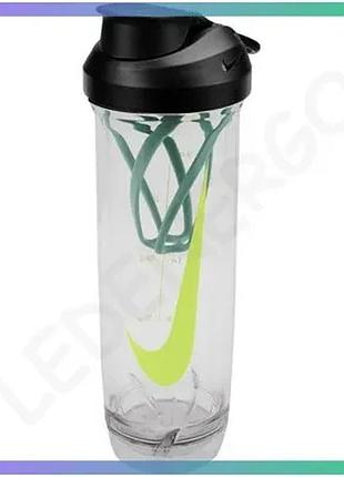 Пляшка nike tr recharge shaker bottle 2.0 709 мл жовта зелена чорна спортивна пляшка для води sku_n.101.0724.943.24