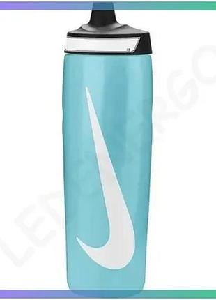 Пляшка nike refuel bottle grip 24 oz блакитна 709 мл спортивна пляшка для води унісекс для тренувань sku_n.101.0867.430.24