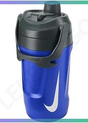 Пляшка nike fuel jug 64 oz синя 1893 мл для спорту з ручкою для води та напоїв sku_n.101.3798.405.64