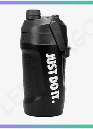 Пляшка для воды nike fuel jug 40 oz черная 1182 мл с ручкой для переноски и крышкой для питья sku_n.100.3110.058.40