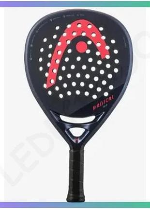 Ракетка для падел тенісу head radical pro 2024 чорна унісекс для професійних гравців падел тенісу sku_222034