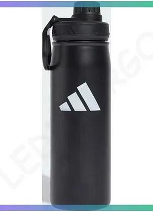 Пляшка adidas met btl scr 600 мл черная из нержавеющей стали для воды спортивная бутылка для тренирово sku_kc6412